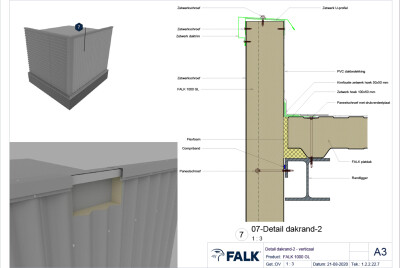 Afwerking dakrand verticale montage