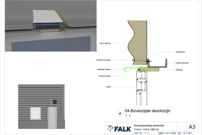 Bovenaansluiting deur