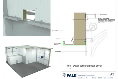 Bovenaansluiting sectionaaldeur