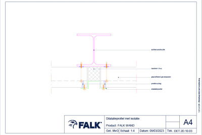 Dilatatieprofiel met isolatie