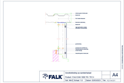 Gevelbekleding op sandwichplaat