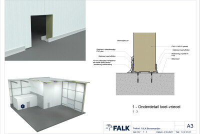 Koel-vriescel onderaansluiting