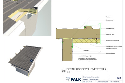 Kopgevel met overstek 2