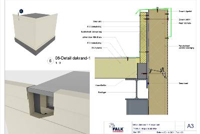 Afwerking dakrand horizontale montage FALK 1000 WB+