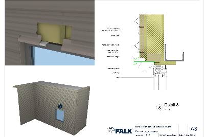 FALK Designprofielen bovenaansluiting kozijn HSB wand