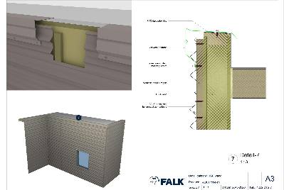 FALK Designprofielen dakrand HSB wand