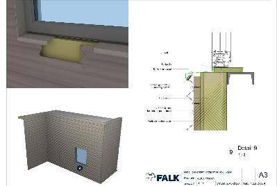 FALK Designprofielen ondernaansluiting kozijn HSB wand