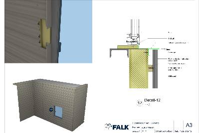 FALK Designprofielen zijaansluiting kozijn HSB wand