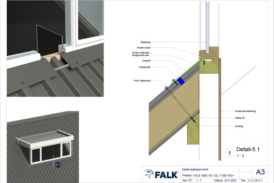 Rechte dakkapel onderaansluiting