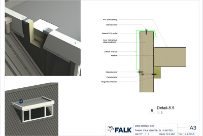 Rechte dakkapel zijaansluiting boeideel