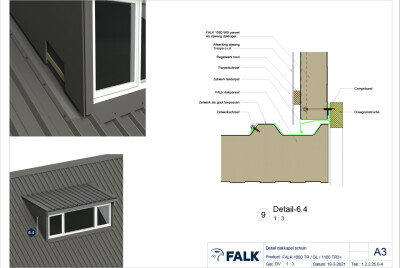 Schuine dakkapel onderaansluiting