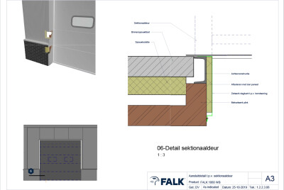 Detail sectional door - Reveal detail