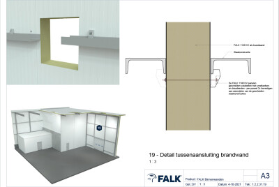 Tussenaansluiting brandwand