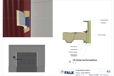Zijaansluiting sectionaaldeur