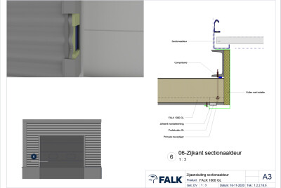 Zijaansluiting sectionaaldeur