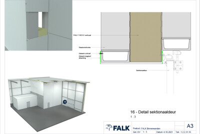 Zijaansluiting sectionaaldeur