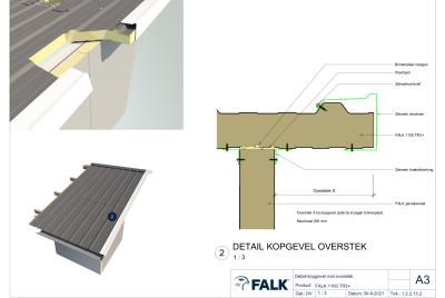 Kopgevel met overstek