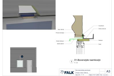 Raamkozijn aansluiting boven