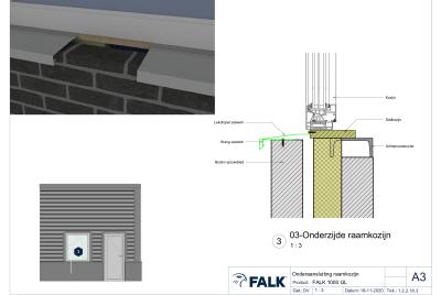 Raamkozijn aansluiting onder