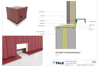 Aansluiting onder (verticale montage)