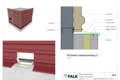 Aansluiting onder (horizontale montage)
