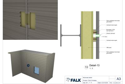 HSB wand stuiknaad (horizontale montage)