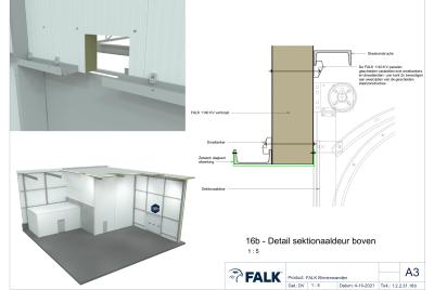 Aansluiting sektionaaldeur boven
