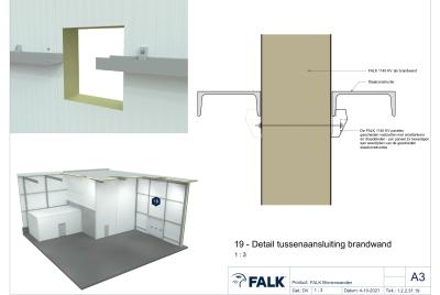 Brandwand opbouw zijaanzicht (smeltankers)