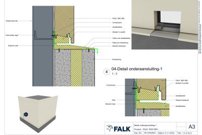 Aansluiting onder (horizontale montage)