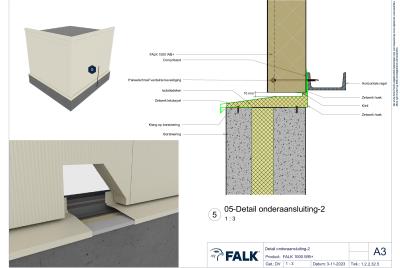 Aansluiting onder (verticale montage)