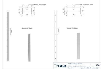 Basisprofielen 40mm en 60mm