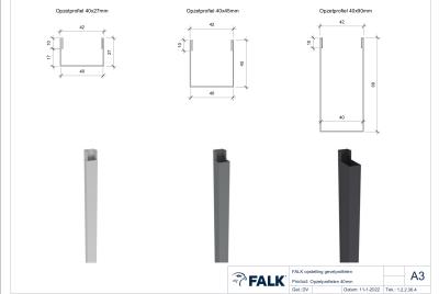 Opzetprofielen 40mm blokvorm