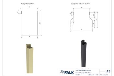 Opzetprofielen 60mm blokvorm