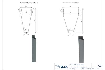 Opzetprofielen taps lopend
