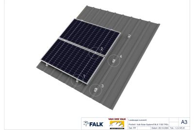 Overzicht (PV panelen horizontale montage)