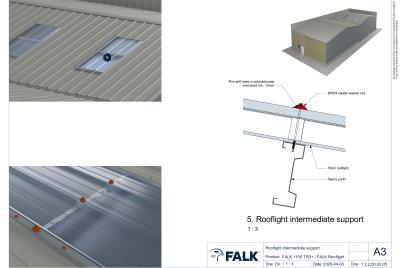Rooflight intermediate support