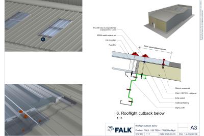 Rooflight cutback below