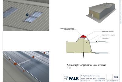 Rooflight longitudinal joint overlap