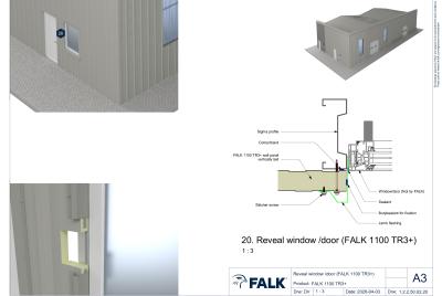 Reveal window door (FALK 1100 TR3+)