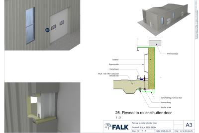 Reveal to roller-shutter door