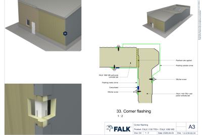 Corner flashing (FALK 1060 WB)