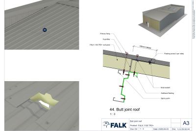 Butt joint roof