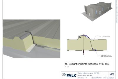 Sealant endjoints roof panel (1100 TR3+)