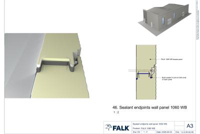 Sealant endjoints wall panel (1060 WB)