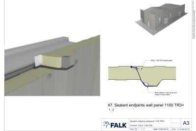 Sealant endjoints wall panel (1100 TR3+)