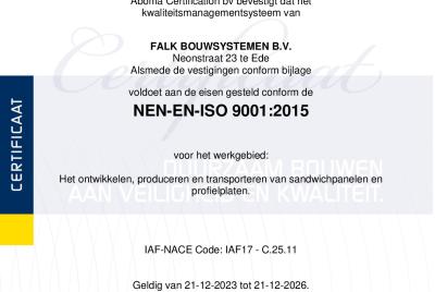 ISO 9001 Certificaat