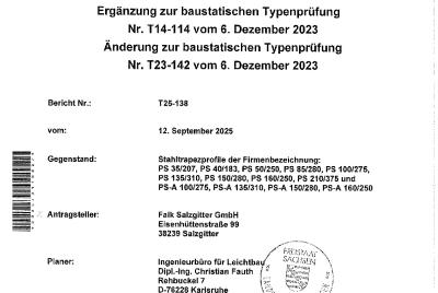 DE | PZ | PS 210 Erg. Verl. baustat. Typenprüfen