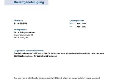 Allgemeine bauaufsichtliche Zulassung SIM