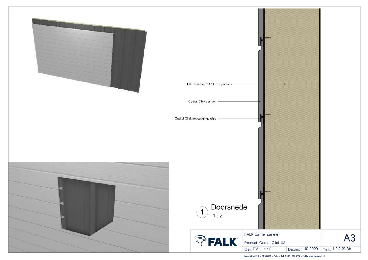 7. Cedral Click (o.b.v. FALK 1100 TR3+ Carrier Gevel)