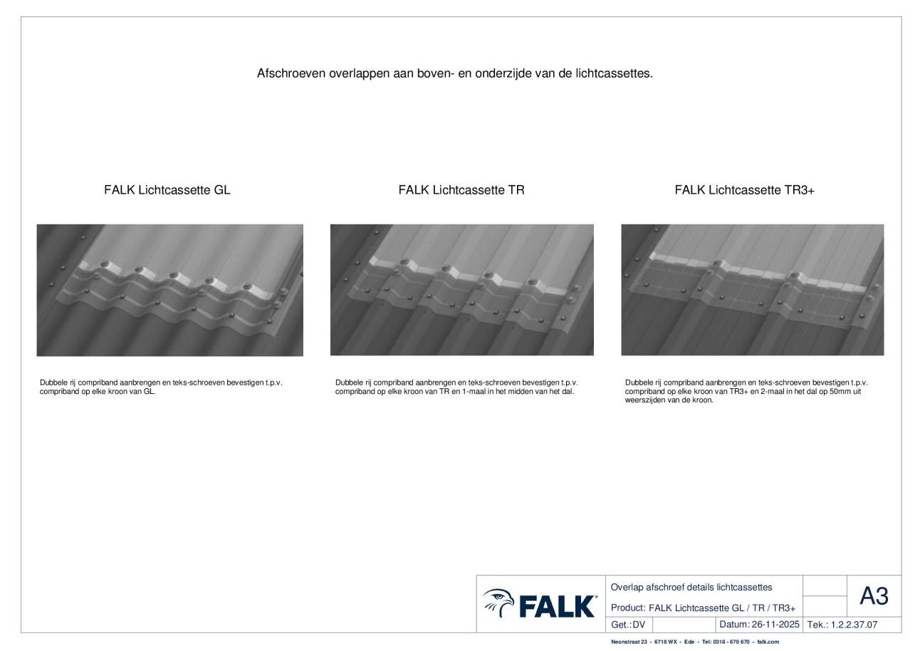 7. Lichtcassette overlap afschroeven